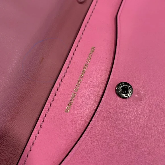 Coach 1941 Glovetanned Leather Bright Pink Clutch Wristlet with Paperwork - Picture 4 of 16